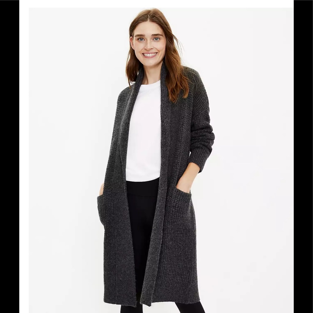 NWT Lou & Grey Wafflestitch Coatigan, size Small 🖤